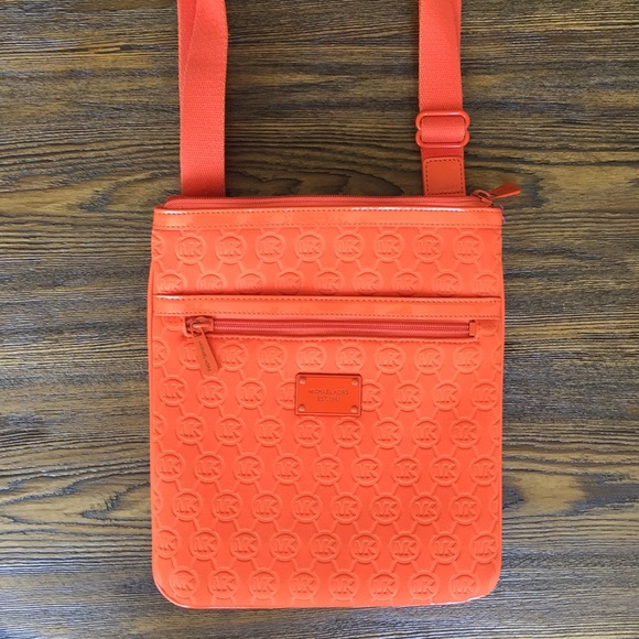 Michael Kors Handbags - Michael Kors Neoprene Orange Crossbody Bag!
